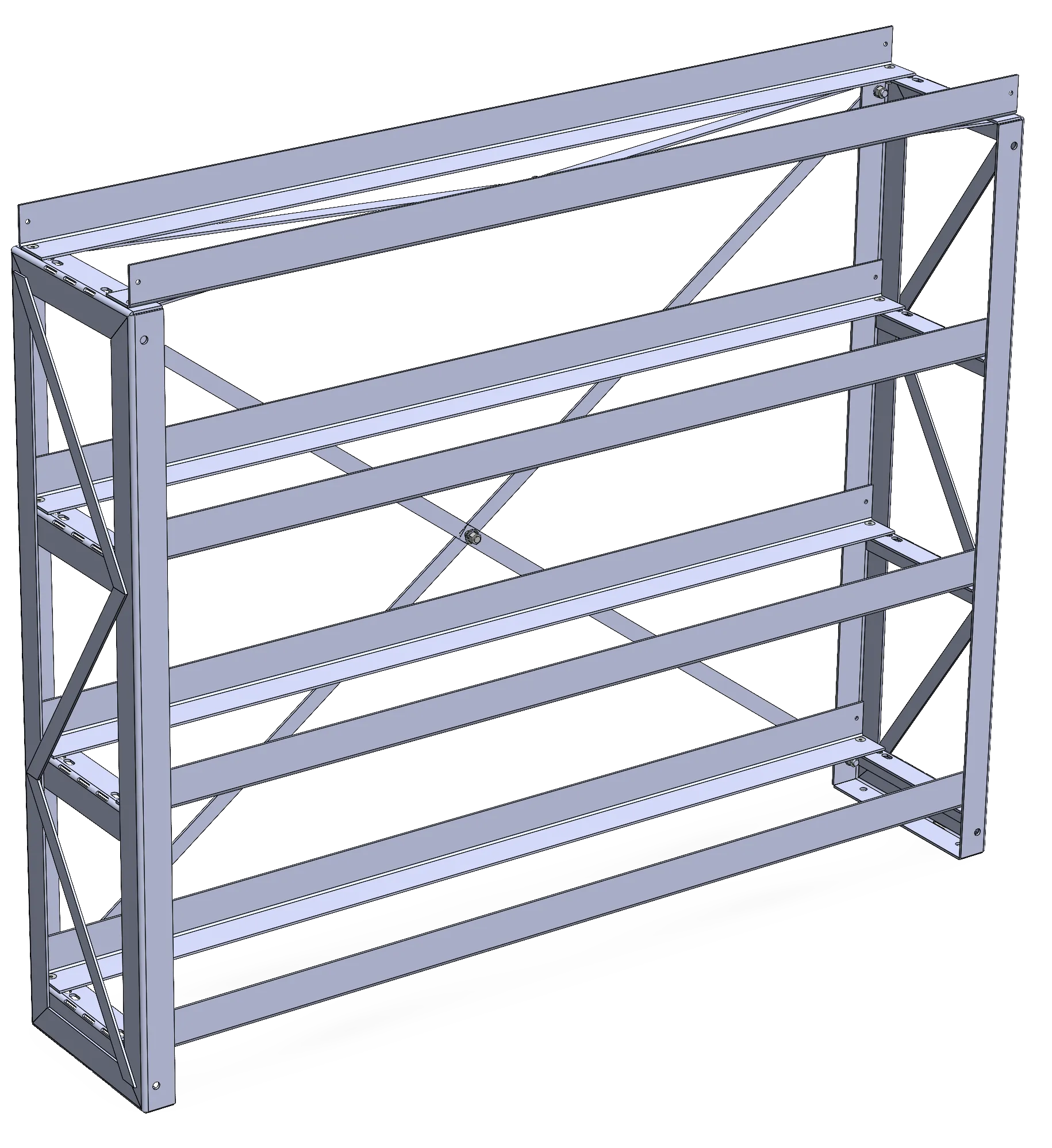 Compact three-tier battery rack system for dense layouts