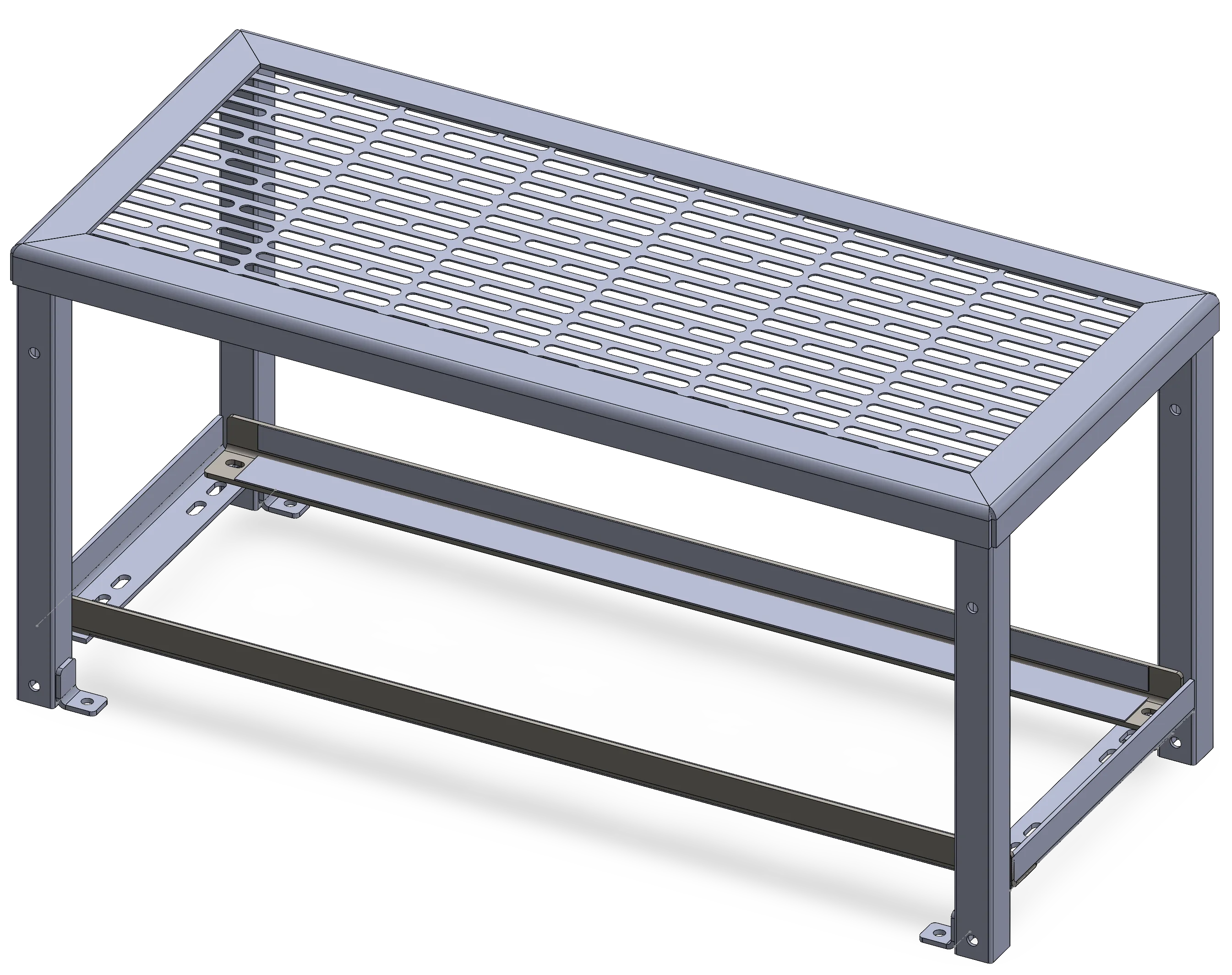 Stackable battery rack platform designed to stack safely